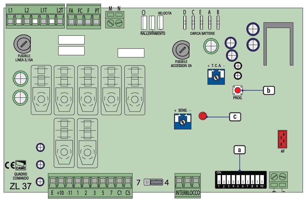 CAME 24 V CONTROL PANEL ZL37F